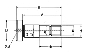 eccentric spigot shaft for track guidance bearings