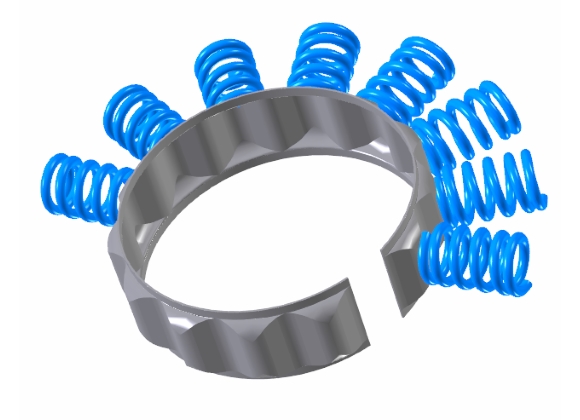 tolerance ring with springs