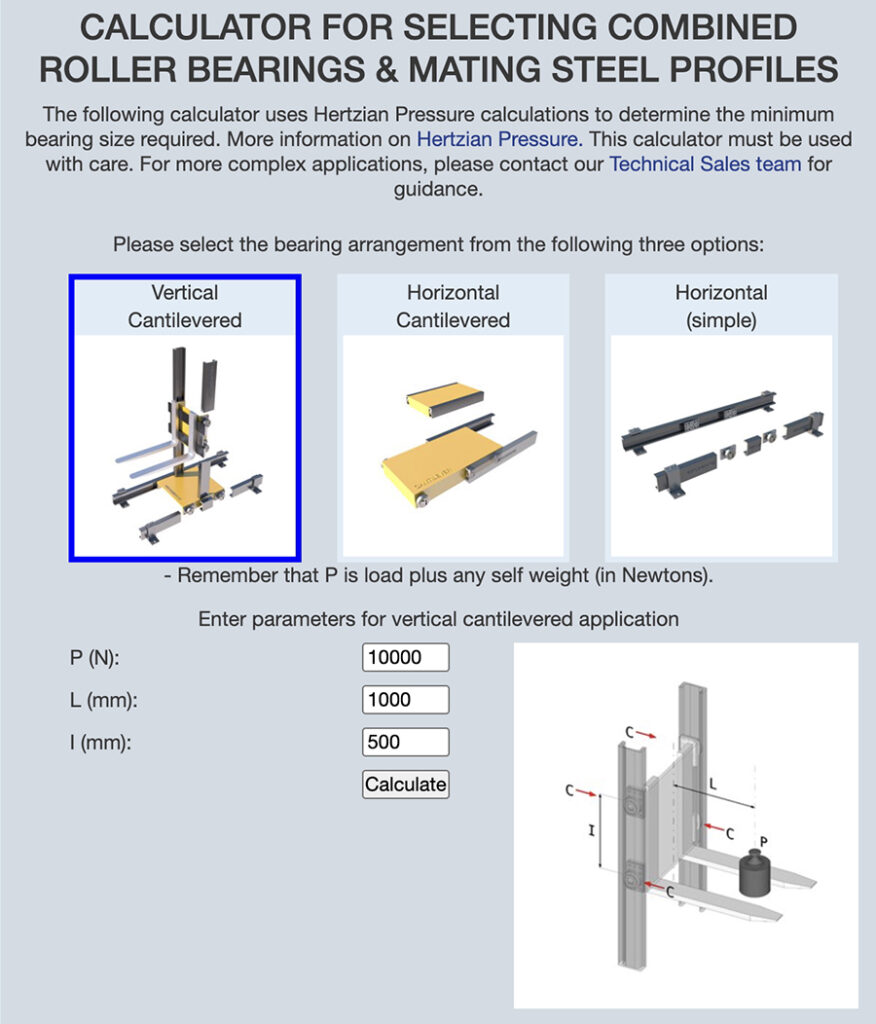 Image of Combined Roller Bearing Calculator