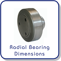 Radial roller bearing dimensions