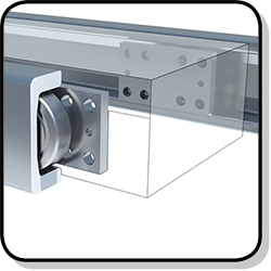 combined roller bearings and steel profiles