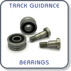 Track guidance bearings