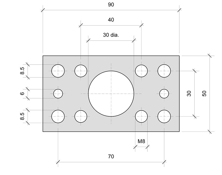 Plate PL00 for combined roller bearings