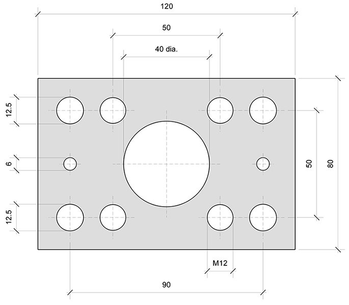 PL2 mounting plate