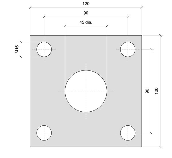 PL3 mounting plate