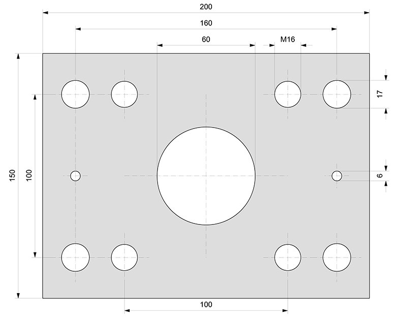 Plate PL6 for combined roller bearings