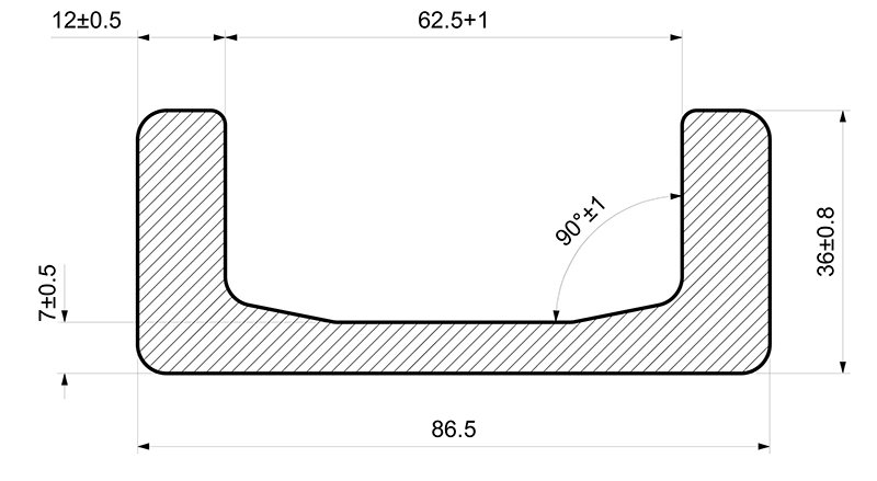 2890 hot rolled steel channel